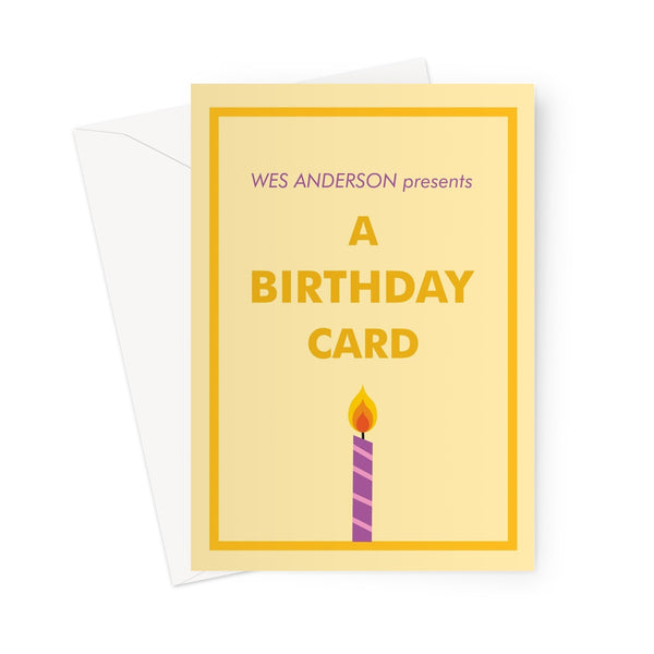 Wes Anderson Presents A Birthday Card Social Media Trend Funny Film Fan Greeting Card