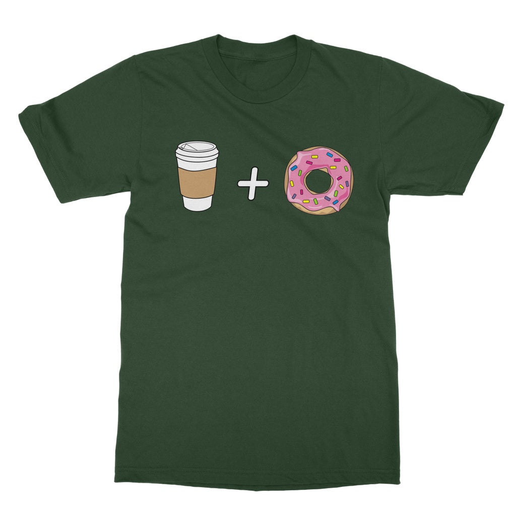 Coffee and Donuts T-Shirt (Foodie Collection, Big Print)