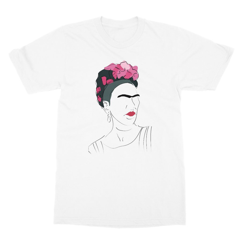 Frida Kahlo Hand Drawn T-Shirt (Cultural Icon Collection, Big Print)