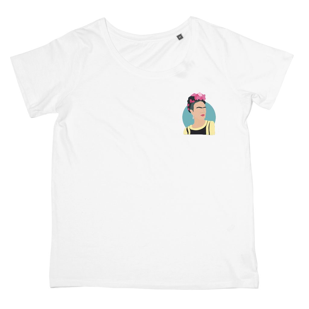 Cultural Icon Apparel - Frida Kahlo Women's Fit T-Shirt (Left-Breast Print)