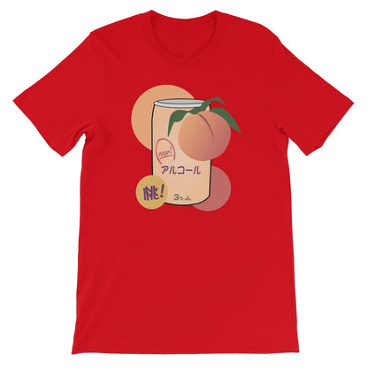 Foodie Collection - Japanese Peach Alcohol Drink (Big Print) Unisex Short Sleeve T-shirt