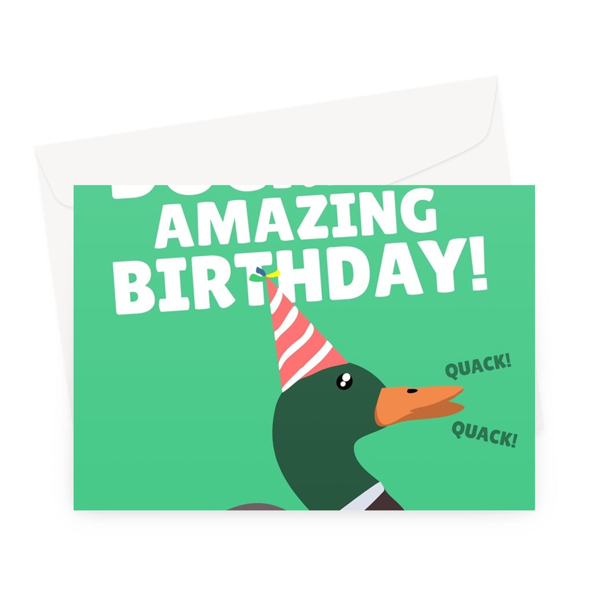 Have a Ducking Amazing Birthday Funny Cute Duck Rude Pun Quack Nature Animal Greeting Card